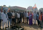 भाजयुमो अभनपुर मंडल ने मोहन मरकाम का पुतला जलाकर किया विरोध प्रदर्शन
