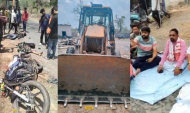 दर्दनाक सड़क हादसा : जेसीबी की टक्कर से नवविवाहित दंपती की मौत, आक्रोशित लोगों ने किया प्रदर्शन